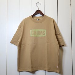 チャムス/CHUMS/ Heavy Weight CHUMS Logo T-Shirt/Beige