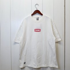 チャムス/CHUMS/Oversized Mini CHUMS Logo T-Shirt / White
