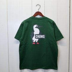 チャムス/CHUMS/ Booby Logo T-Shirt / Dark Green