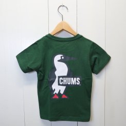 チャムス/CHUMS/Kid's Booby Logo T-Shirt/ Dark Green
