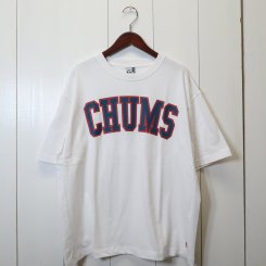 チャムス/CHUMS/Oversized CHUMS College T-Shirt/ White

