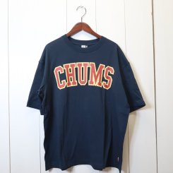チャムス/CHUMS/Oversized CHUMS College T-Shirt/ Navy

