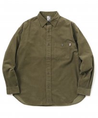 <img class='new_mark_img1' src='https://img.shop-pro.jp/img/new/icons13.gif' style='border:none;display:inline;margin:0px;padding:0px;width:auto;' />ॹ / CHUMS / Oversized Corduroy Shirt / Olive