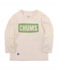 <img class='new_mark_img1' src='https://img.shop-pro.jp/img/new/icons13.gif' style='border:none;display:inline;margin:0px;padding:0px;width:auto;' />ॹ/CHUMS/Kid's CHUMS Logo Brushed L/S T-Shirt / Greige x Lt.Green