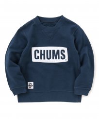 <img class='new_mark_img1' src='https://img.shop-pro.jp/img/new/icons13.gif' style='border:none;display:inline;margin:0px;padding:0px;width:auto;' />ॹ/CHUMS / Kid's CHUMS Logo Crew Top LP /  Navy
