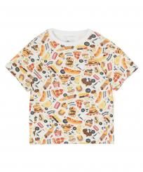 <img class='new_mark_img1' src='https://img.shop-pro.jp/img/new/icons13.gif' style='border:none;display:inline;margin:0px;padding:0px;width:auto;' />ॹ/CHUMS / Kids Patterned T-Shirt / Fast Food
