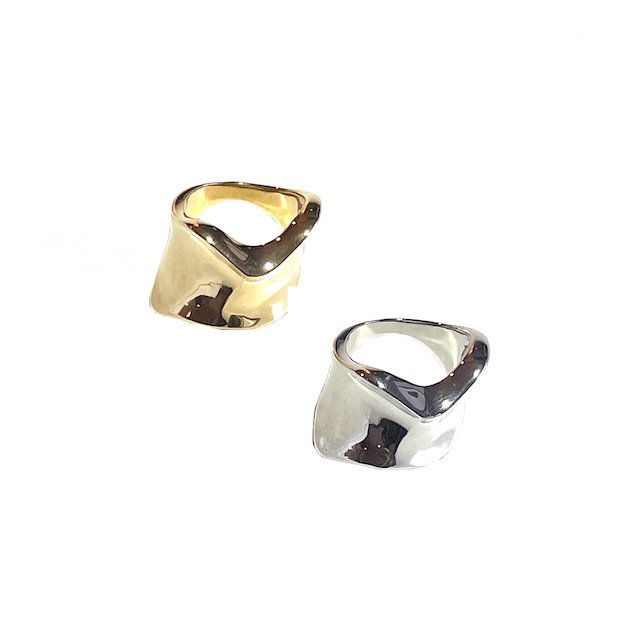 Bijou R.I Thick Waves Ring （gold）11号-