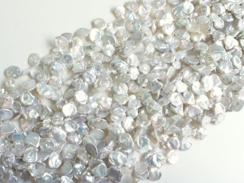 淡水真珠｜ケシパールシルバーホワイト｜B01－＆beads