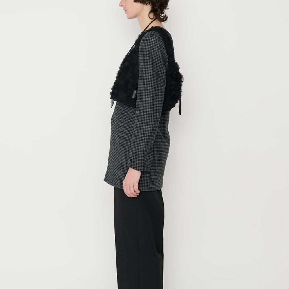 JANE SMITH】 NYLON TULLE TAPE ENBRPDOERY TANK TOP 25WBL#106L