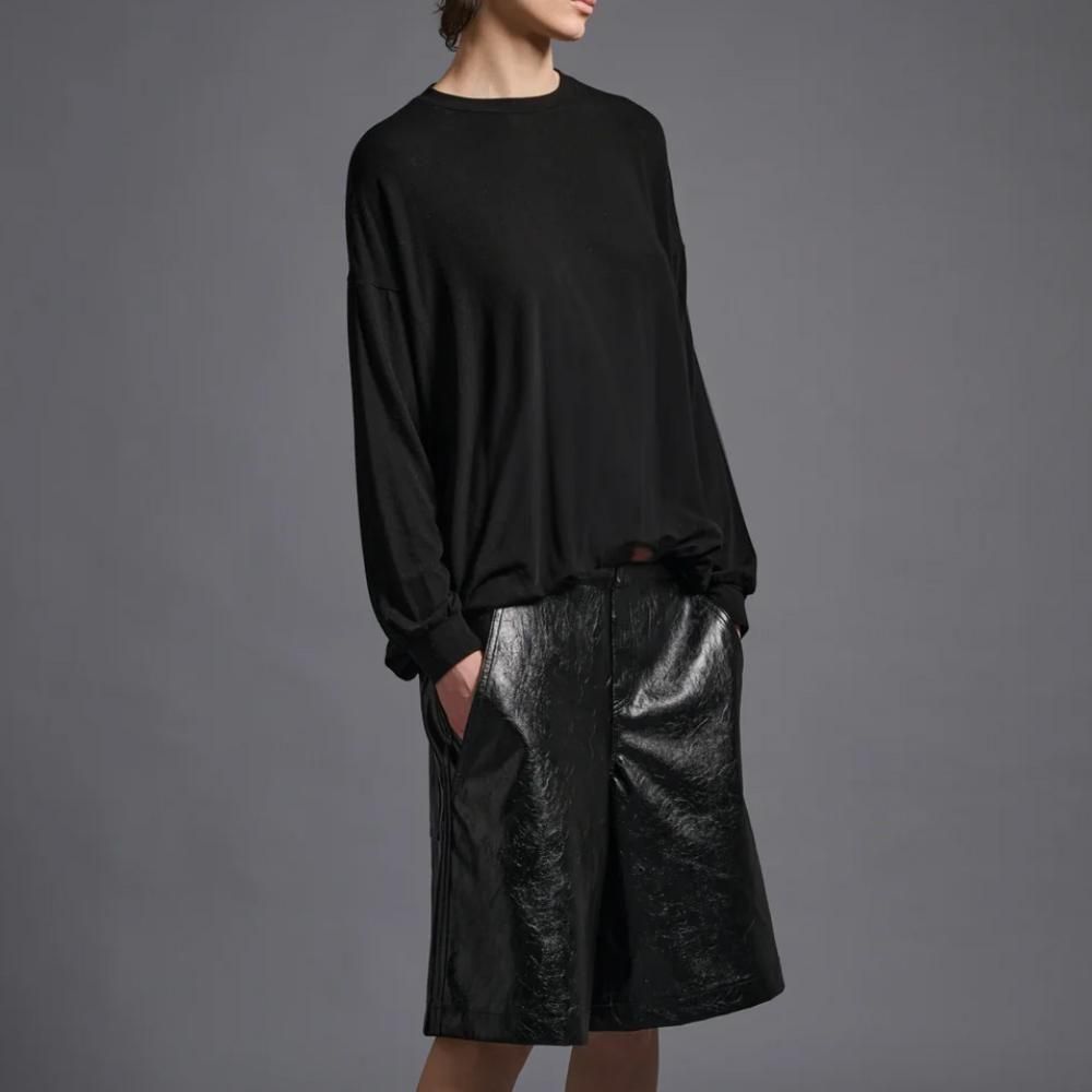 COGTHEBIGSMOKE ナロースリーブハイネックトップ 黒 COGTHEBIGSMOKE ナロースリーブハイネックトップ 黒