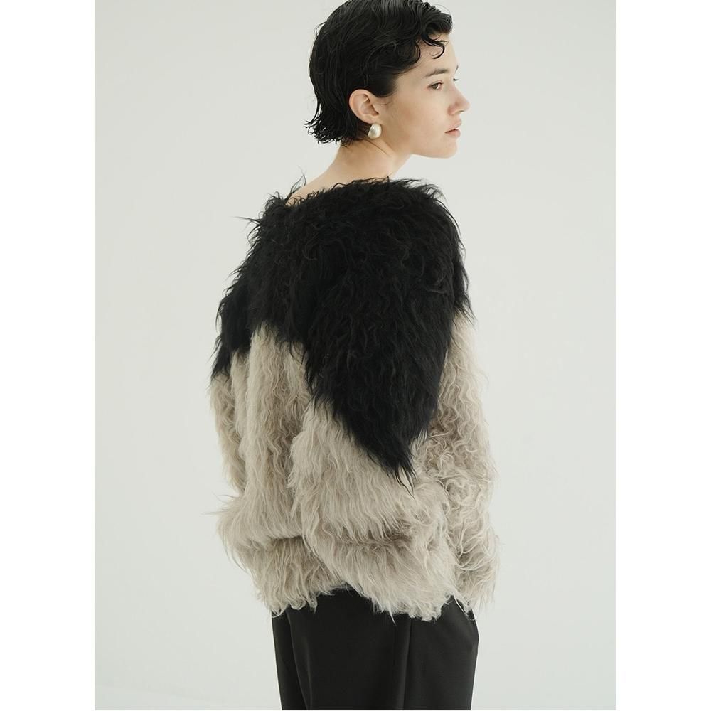 ジャケット・アウター CLANE BI COLOR SHAGGY KNIT CARDIGAN CLANE - シャギーニットカーディガン - BI COLOR SHAGGY KNIT