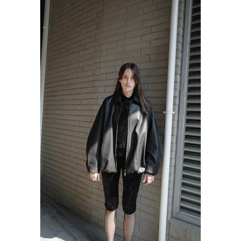CLANE】 FAKE LEATHER BALLOON JACKET 19101-0012 クラネ