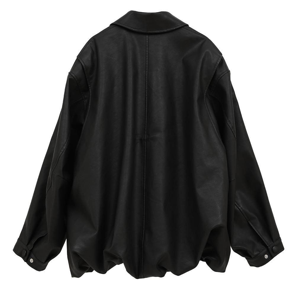CLANE】 FAKE LEATHER BALLOON JACKET 19101-0012 クラネ