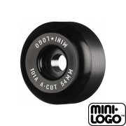 ミニロゴ スケートボード ウィール 54mmx32mm 101A Mini Logo Wheels A-cut BLACK 4個セット