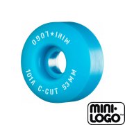スケートボード ミニロゴ ウィール 53mmx32mm 101A Mini Logo Wheels C-cut BLUE ブルー 4個セット