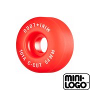 ミニロゴ スケートボード ウィール 54mm×32mm 101A Mini Logo Wheels C-cut RED レッド 4個セット