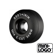ミニロゴ スケートボード ウィール 54mmx32mm 101A Mini Logo Wheels C-cut BLACK 4個セット