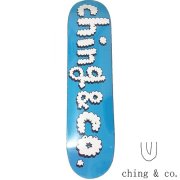 チンアンドコー スケートボード デッキ モクモク ブルー 8.0x31.84 ching&co. モクモク -blue- DECK [テープ付]