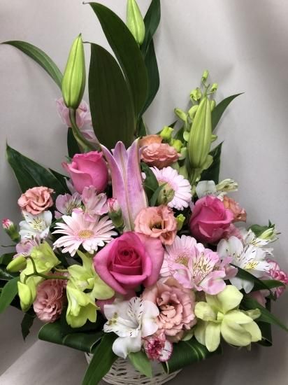 生花 オリエンタルピンク百合のアレンジ 全国発送ok 大阪 枚方市の花屋さん 花いちもんめ フラワーギフト ネット 通販 ショップ 生花 オリエンタルピンク百合のアレンジ 全国発送ok 大阪 枚方市の花屋さん 花いちもんめ フラワーギフト ネット 通販 ショップ