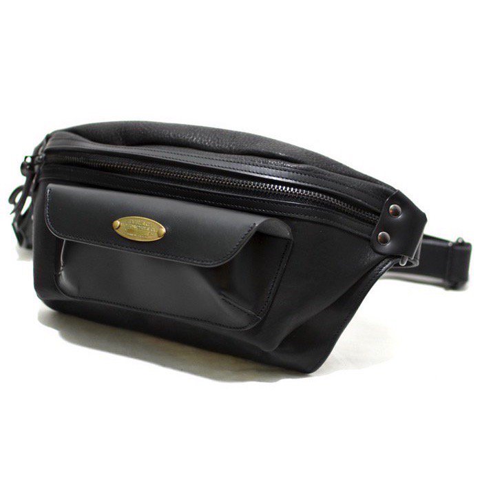 EVILACT LEATHER WAIST BAG (BLACK) - CANVAS CLOTHING ONLINE STORE / 39  Shimeno Kanazawa Ishikawa JAPAN 920-0059