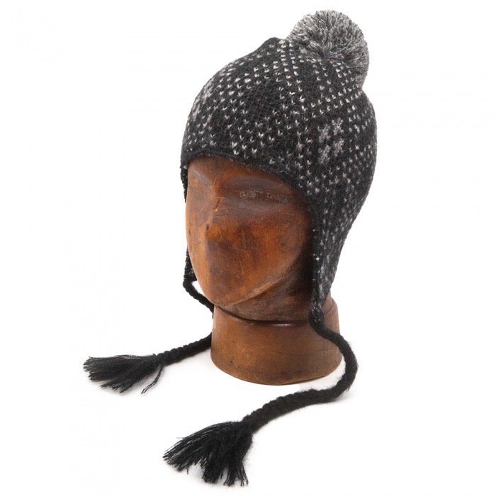 THE H.W. DOG & CO. - MOHAIR KNIT CAP (BLACK) - CANVAS CLOTHING