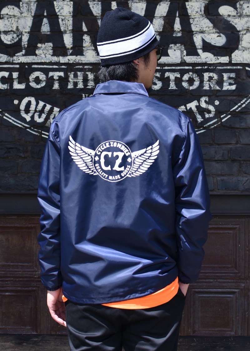 Cycle Zombies x COWDEN OFFICER COACHES JACKET (NAVY) - CANVAS
