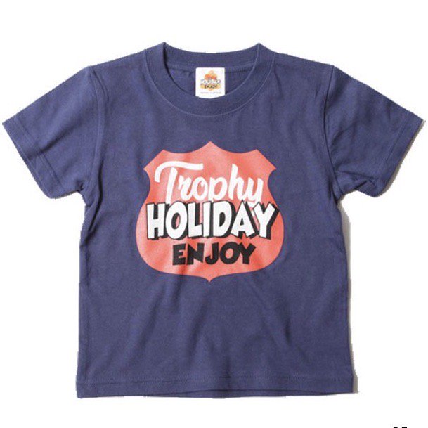 TROPHY CLOTHING - “HOLIDAY” SHIELD LOGO TEE.(KIDS SIZE) (NAVY) - CANVAS  CLOTHING ONLINE STORE / 39 Shimeno Kanazawa Ishikawa JAPAN 920-0059