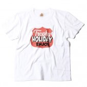 TROPHY CLOTHING - “HOLIDAY” SHIELD LOGO TEE.(KIDS SIZE) (WHITE)