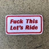 <img class='new_mark_img1' src='https://img.shop-pro.jp/img/new/icons1.gif' style='border:none;display:inline;margin:0px;padding:0px;width:auto;' />DicE magazine / Fuck This Let's Ride Chain Stitched Patch I (RED / WHITE)