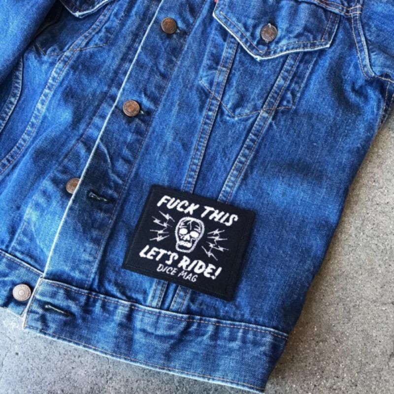 DicE magazine / FTLR Skull Chain Stitched Patch - CANVAS