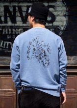 <img class='new_mark_img1' src='https://img.shop-pro.jp/img/new/icons1.gif' style='border:none;display:inline;margin:0px;padding:0px;width:auto;' />CANVAS / W.T DOG Garment Dyed Crewneck Sweat (BLUE JEAN)