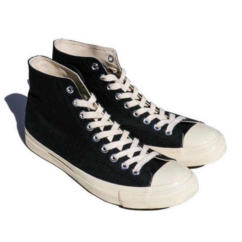 TROPHY CLOTHING - MILL TRAINERS HI-TOP (BLACKxCREAM) - CANVAS CLOTHING  ONLINE STORE / 39 Shimeno Kanazawa Ishikawa JAPAN 920-0059