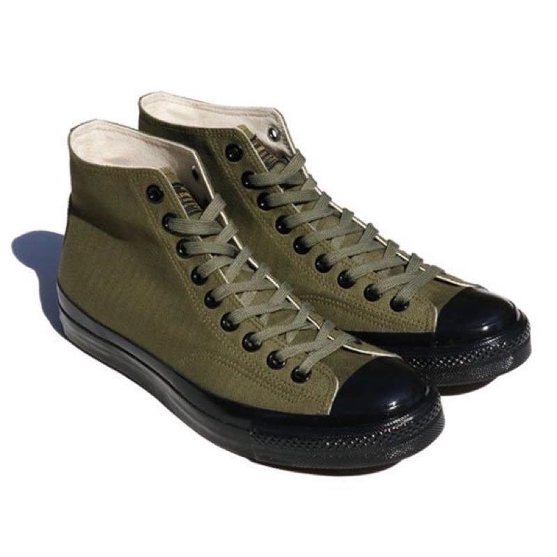 TROPHY CLOTHING - MILL TRAINERS HI-TOP (OLIVExBLACK) - CANVAS ...