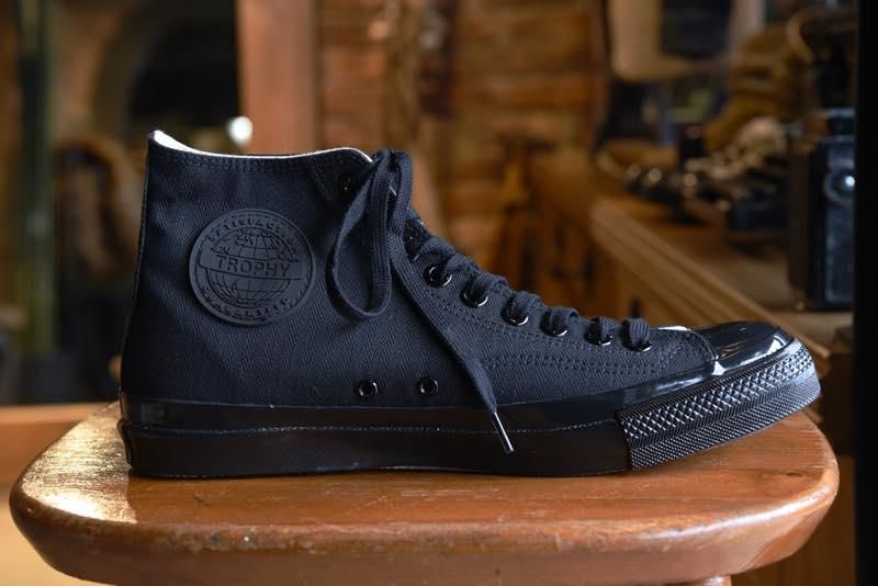 TROPHY CLOTHING - MILL TRAINERS HI-TOP (BLACKxBLACK