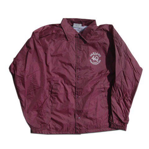 4Q CONDITIONING / LOGO COACH JACKET (MAROON / OFF WHITE) - CANVAS CLOTHING  ONLINE STORE / 39 Shimeno Kanazawa Ishikawa JAPAN 920-0059