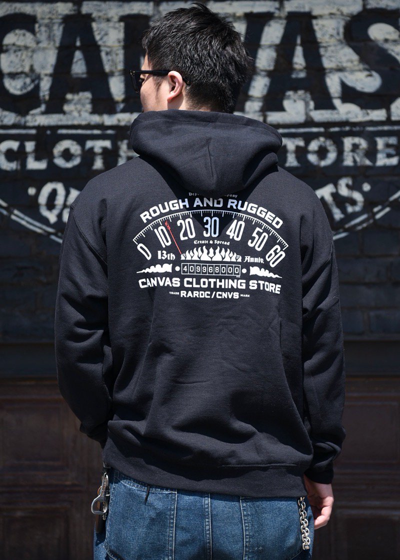 ROUGH AND RUGGED x CANVAS RAR x CVS HOODIE BLACK CANVAS CLOTHING ONLINE STORE 39 Shimeno Kanazawa Ishikawa JAPAN 920 0059