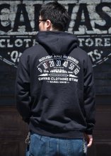 <img class='new_mark_img1' src='https://img.shop-pro.jp/img/new/icons1.gif' style='border:none;display:inline;margin:0px;padding:0px;width:auto;' />ROUGH AND RUGGED x CANVAS / RAR x CVS HOODIE (BLACK)