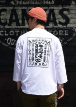 <img class='new_mark_img1' src='https://img.shop-pro.jp/img/new/icons50.gif' style='border:none;display:inline;margin:0px;padding:0px;width:auto;' />CANVAS / OLD-J LOGO 3/4 RAGLAN SLEEEVE (WHITE)