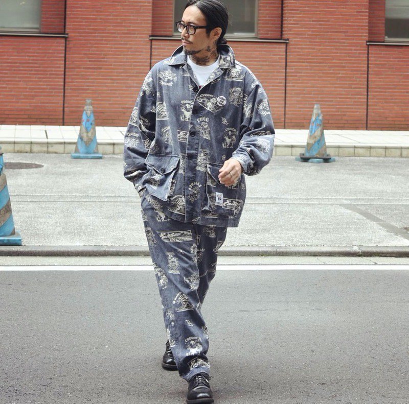 EVILACT eyewear / J.O. TOTAL PATTERN DESIGN BIG SILHOUETTE MILITARY  COVERALLS (NAVY) - CANVAS CLOTHING ONLINE STORE / 39 Shimeno Kanazawa  Ishikawa ...