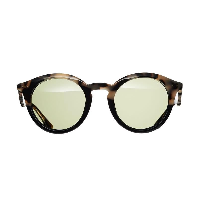 EVILACT EYEWEAR “CURTISS” - RIM TENPLE DALMATIAN x BLACK / GREEN LENS -  CANVAS CLOTHING ONLINE STORE / 39 Shimeno Kanazawa Ishikawa JAPAN 920-0059