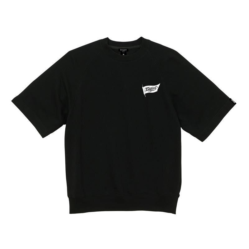 EVILACT / OLD FLAG LOOSE FIT RAGLAN HALF-SLEEVE SWEET SHIRTS