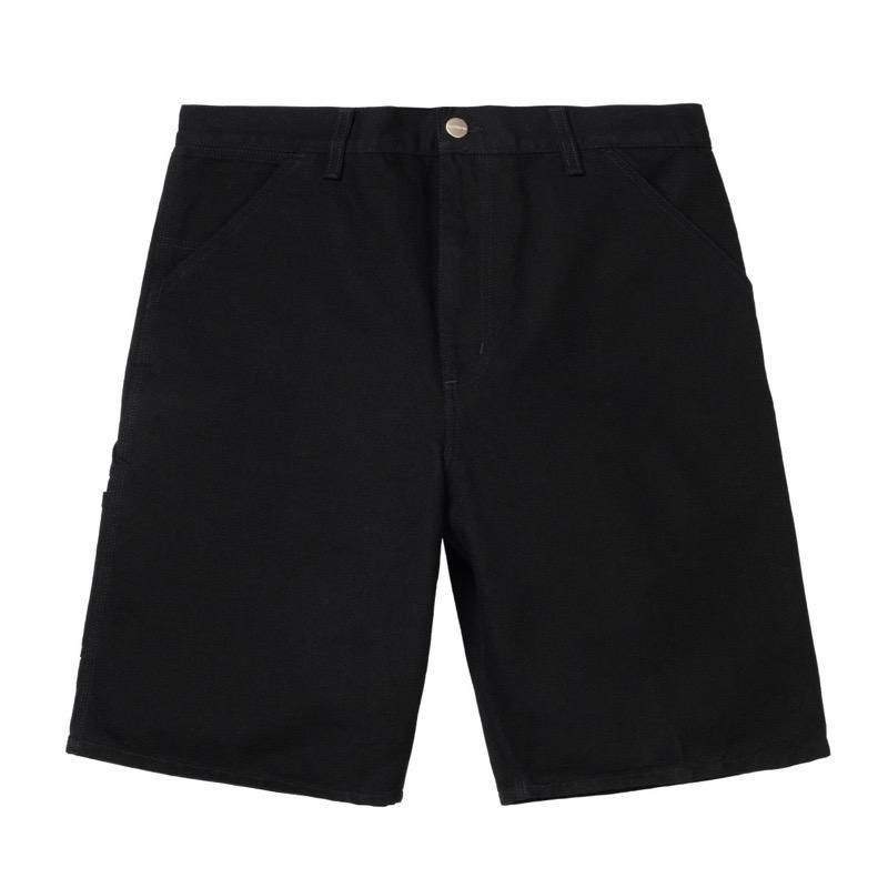 Carhartt WIP / SINGLE KNEE SHORT (Black rinsed) - CANVAS