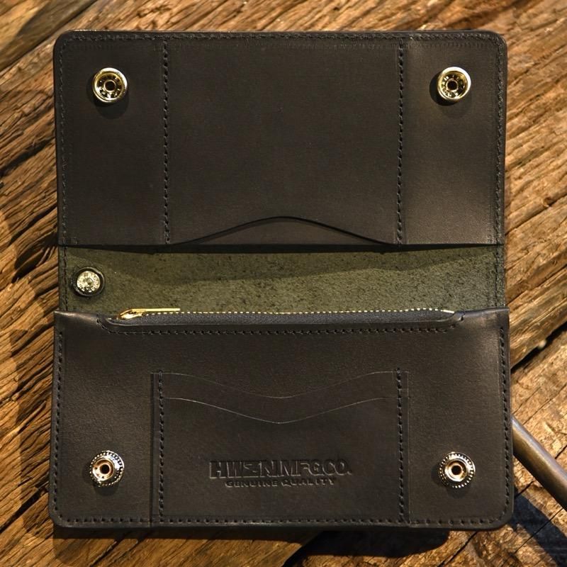 HWZN.MFG.CO.(HWZN BROSS) - LEATHER WALLET LONG(SILVER BUTTON