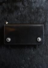 HWZN.MFG.CO.(HWZN BROSS) - LEATHER WALLET LONG(SILVER BUTTON/WALLET CHAINդ)