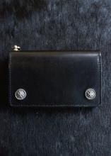 HWZN.MFG.CO.(HWZN BROSS) - LEATHER WALLET MID-SIZE (SILVER BUTTON/WALLET CHAINͭ)