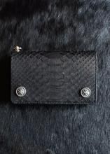 <img class='new_mark_img1' src='https://img.shop-pro.jp/img/new/icons55.gif' style='border:none;display:inline;margin:0px;padding:0px;width:auto;' />HWZN.MFG.CO.(HWZN BROSS) - DIAMOND PYTHON LEATHER WALLET MID-SIZE (SILVER BUTTON/WALLET CHAINͭ)