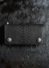 HWZN.MFG.CO.(HWZN BROSS) - DIAMOND PYTHON LEATHER WALLET LONG (SILVER BUTTON/WALLET CHAINͭ)