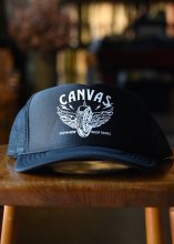 CANVAS / F-WHEEL MESH CAP (BLACK x BLACK)