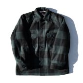 <img class='new_mark_img1' src='https://img.shop-pro.jp/img/new/icons50.gif' style='border:none;display:inline;margin:0px;padding:0px;width:auto;' />TROPHY CLOTHING x CANVAS - COAST GUARD BUFFALO CHECK JACKET (GREEN)