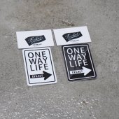 EVILACT / ONE WAY LIFE SIGN sticker (BLACK/WHITE) S size